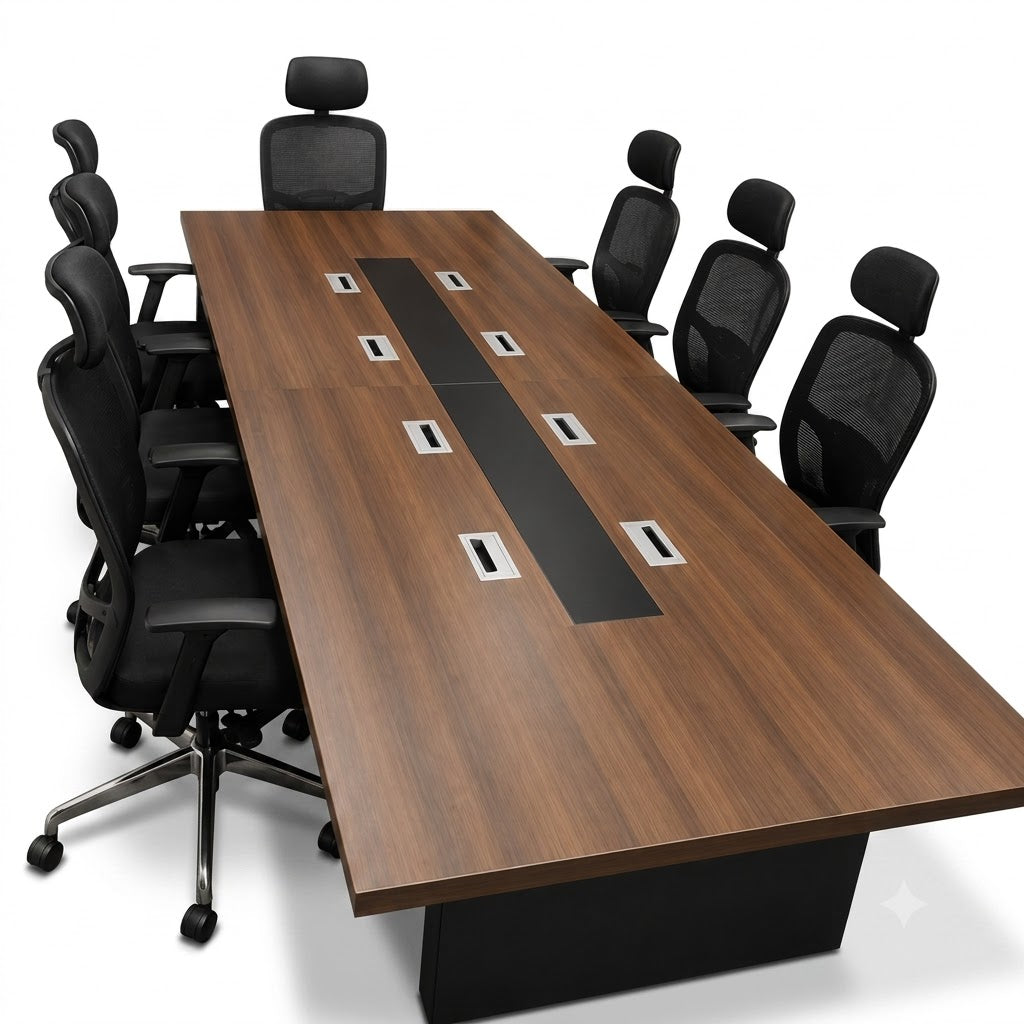 Natural Wood Meeting Table 3m – Arc Wood (TM10)