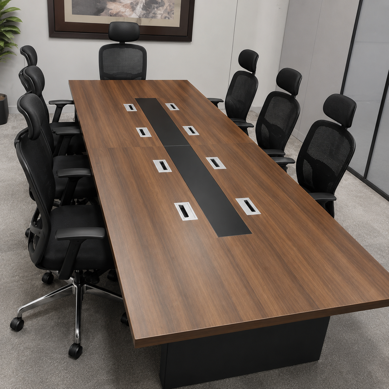 Natural Wood Meeting Table 3m – Arc Wood (TM10)