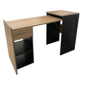 Foldable Desk – Black & Beige, 2 Shelves & Top Drawer (SD4)