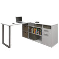 White Desk with Multiple Shelves – Innovative Work & Study Solution (SD2)